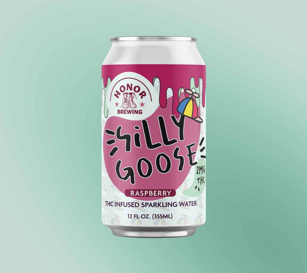 Silly Goose 2mg - Raspberry Sparkling Water - 6 Pack