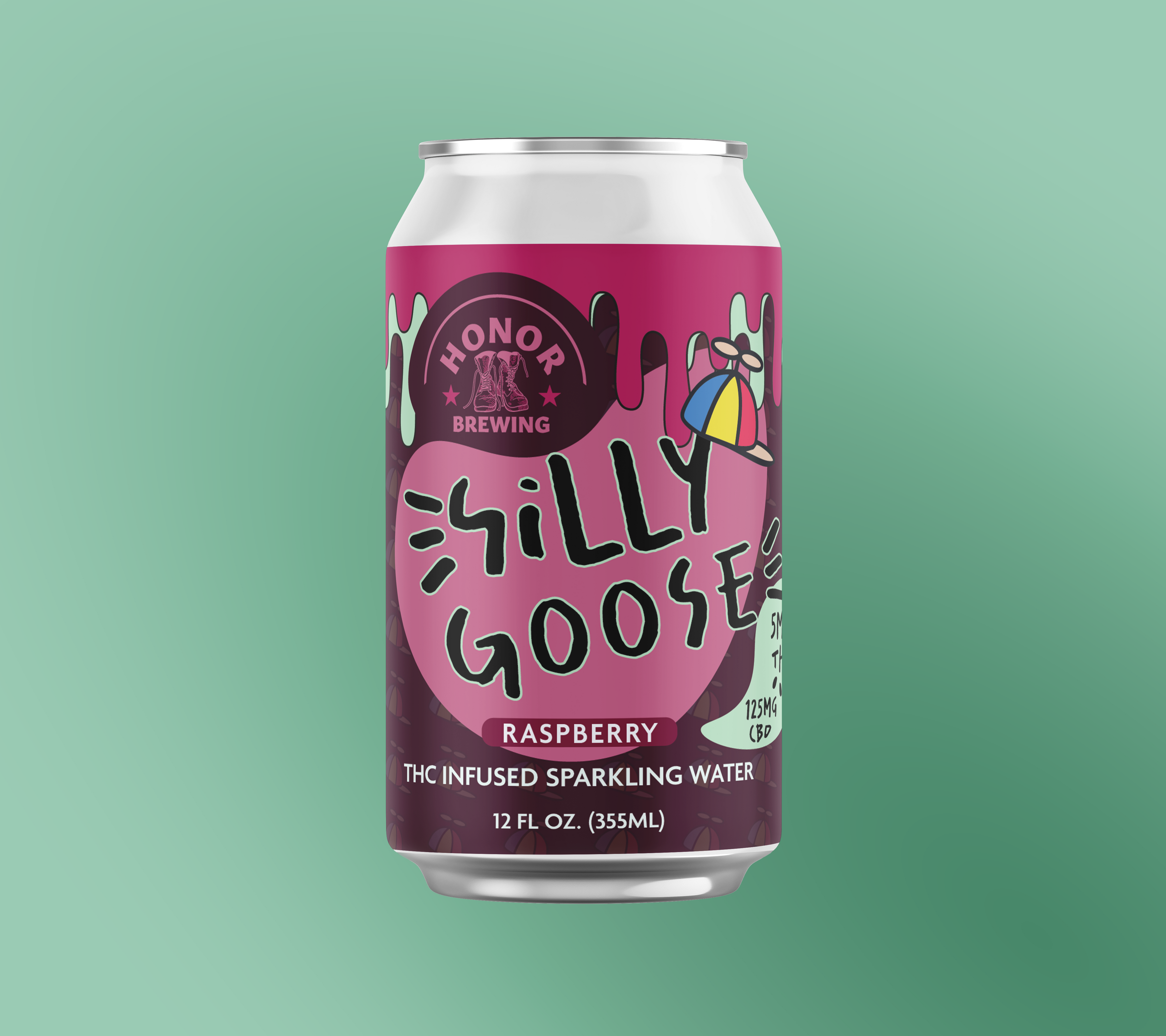 Silly Goose 5mg - Raspberry Sparkling Water - 6 Pack