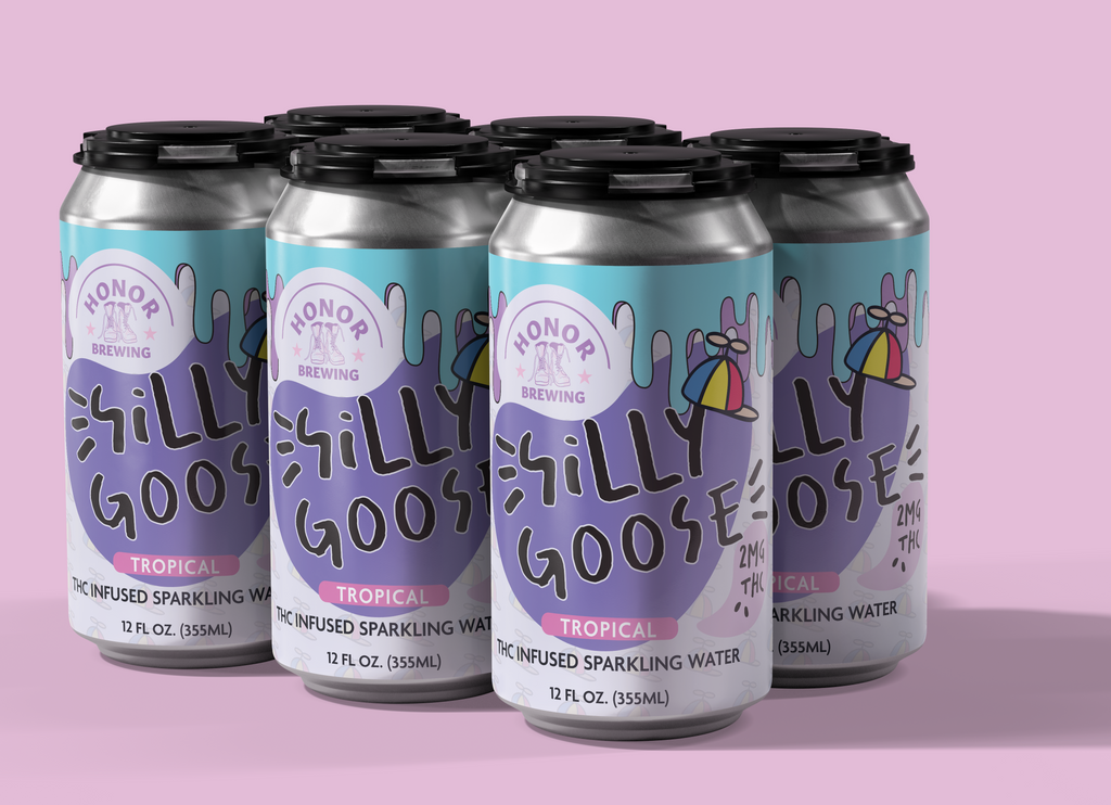 Silly Goose 2mg - Tropical Sparkling Water - 6 Pack