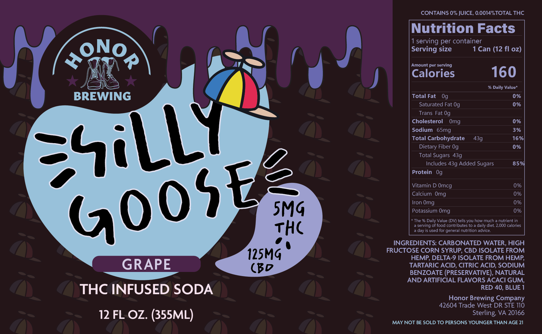 Silly Goose 5mg - Grape Soda - 6 Pack