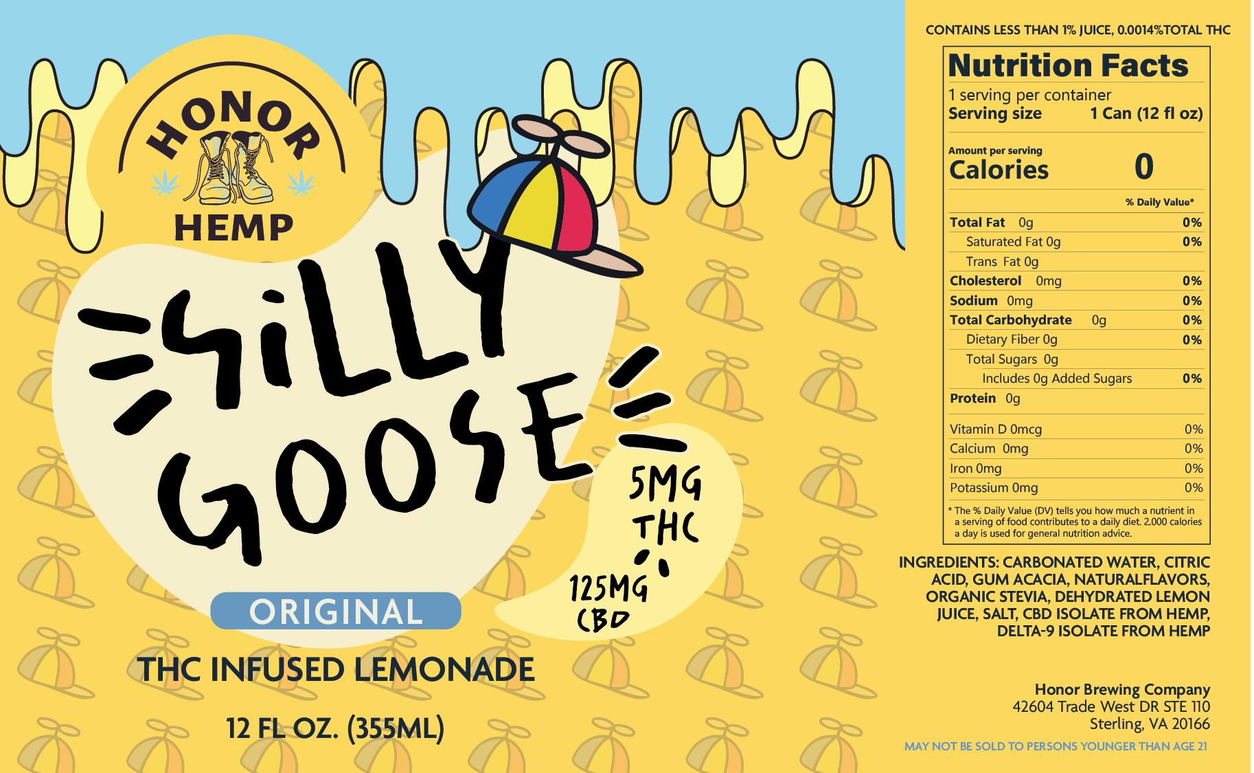 Silly Goose 5mg - Original Lemonade - 6 Pack